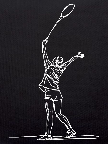 Badminton Player Sketch