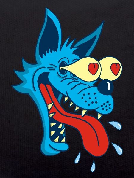 Cartoon Wolf in Love