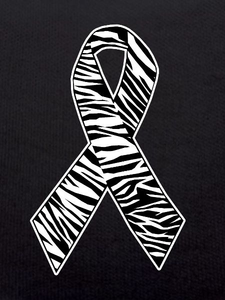 Zebra Print awareness Ribbon