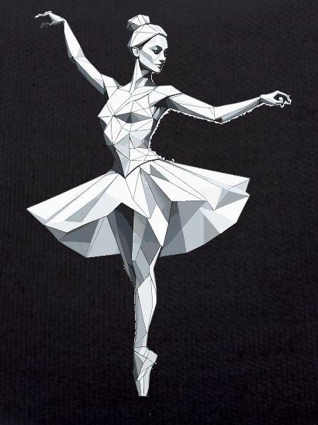Ballerine Low Poly - Ballet Design