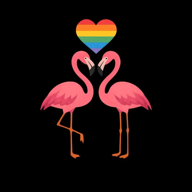 Flamingo Love – Pride Herz Edition