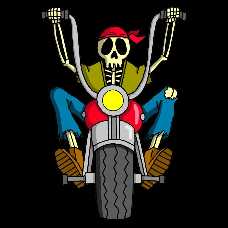 Skeleton-Biker