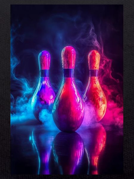 Neon Glow Bowling Pins