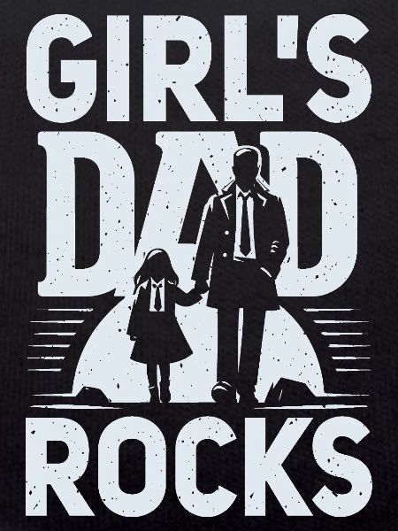 Mädchen Papa rockt Silhouette Design