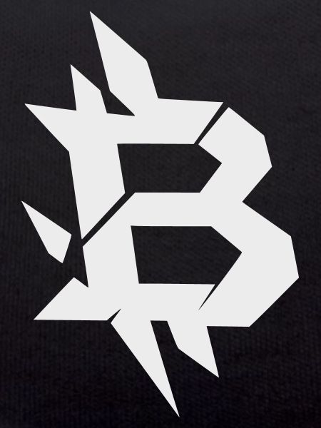 Bitcoin B kantiges Design