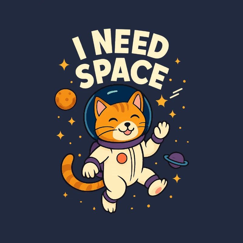 Mignon chat astronaute de l’espace