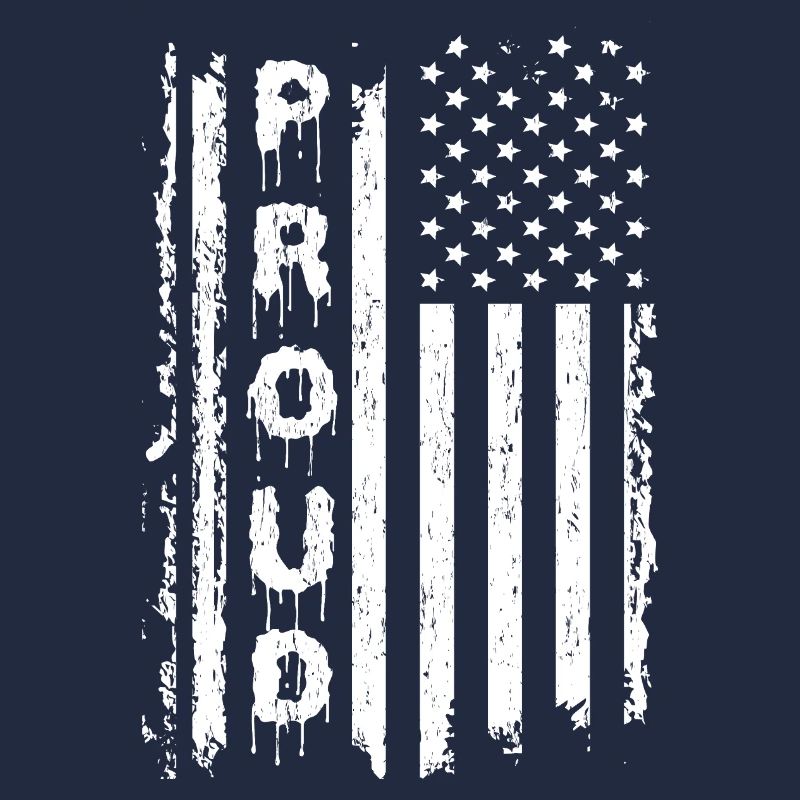 American Flags and Text Graphics