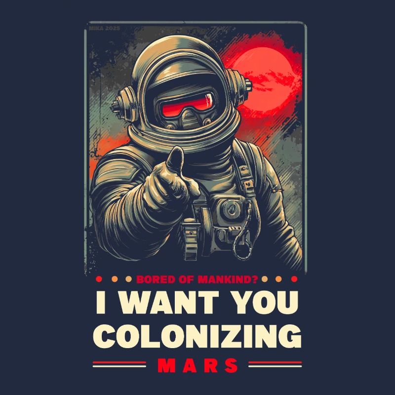 Mars Kolonisierung Werbeposter