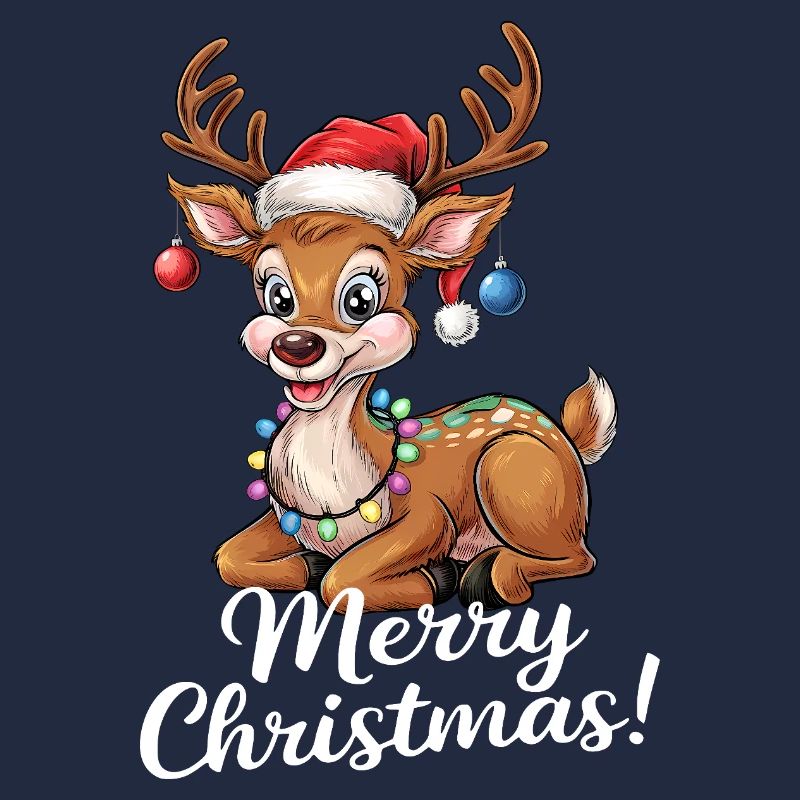 Rentier Weihnachtspullover Merry Christmas lustig