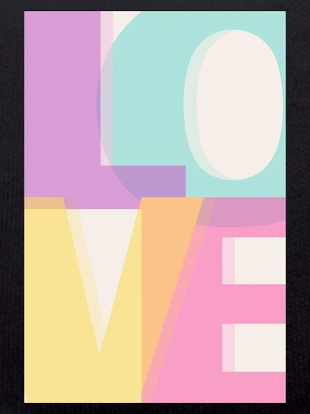 LOVE  Pastell 
