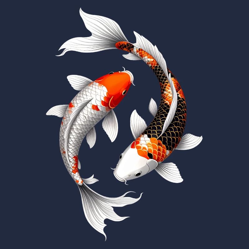 Carpe koi en Spirale Éclatante