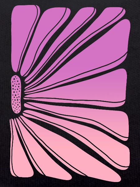 Flower in pink purple gradient