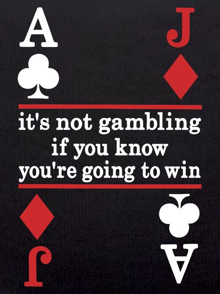 Poker Saying Card Motif