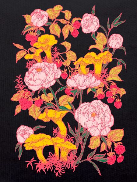 PEONIES AND CHANTERELLES