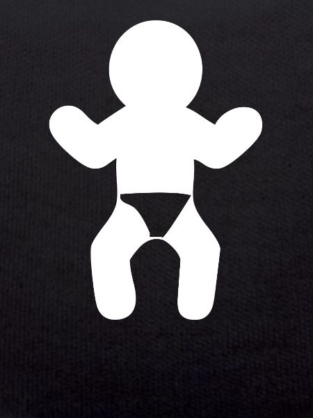 Babysilhouette in Windel