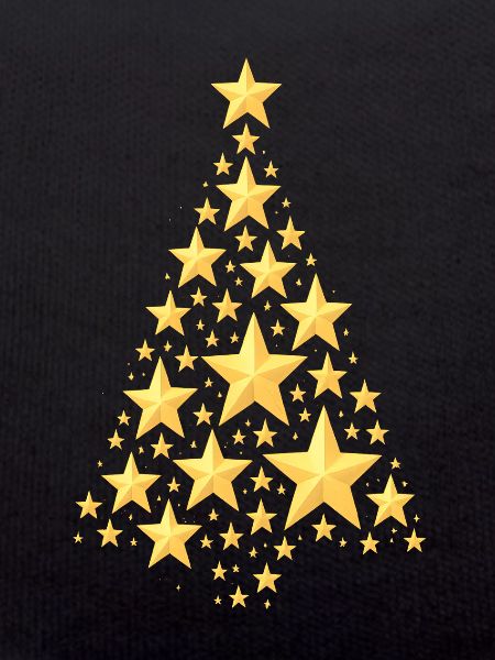 CHRISTMAS TREE WITH STARS