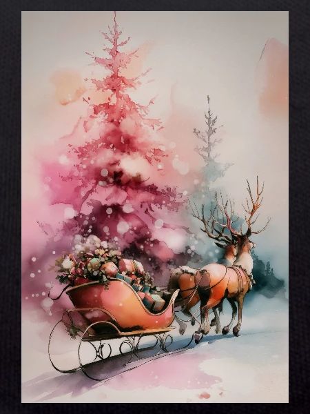 Pastel Christmas Sleigh