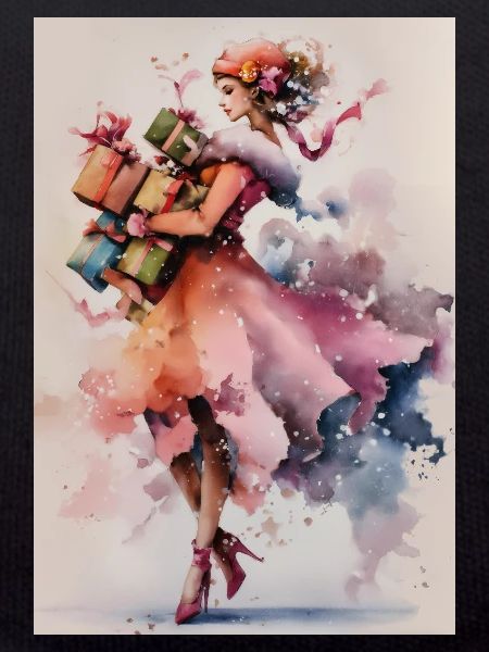 Aquarell-Geschenk-Göttin