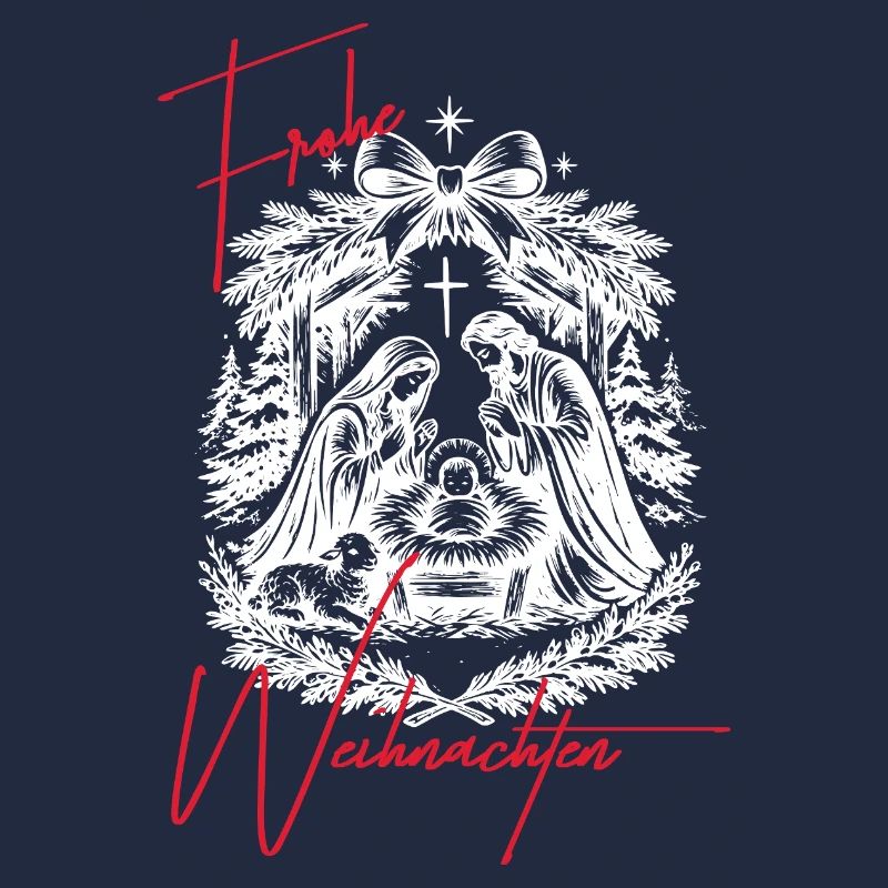 Weihnachtskrippe Schwarz Weiß