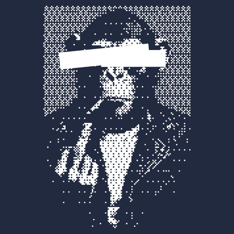 Blindfolded monkey criminal
