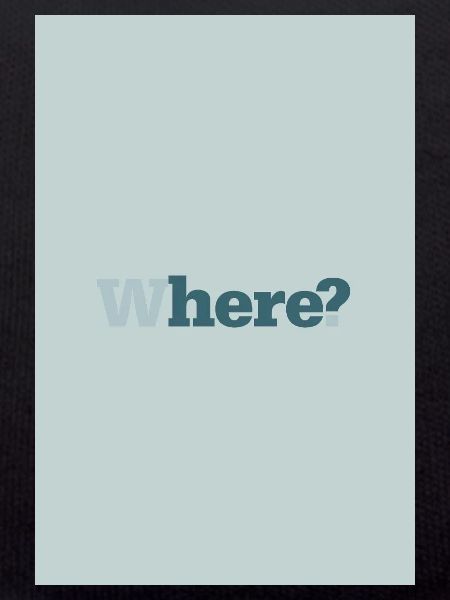 Where? – Modernes Minimal Poster