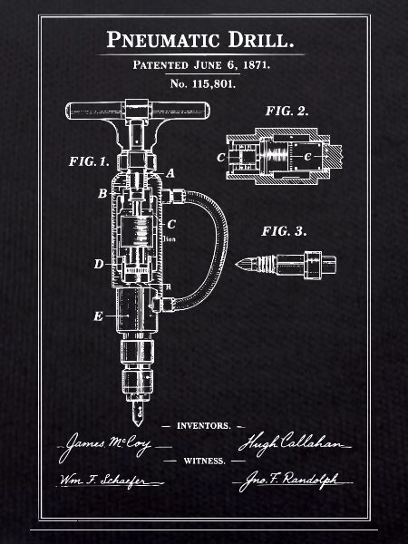 Pneumatic Drill Blueprint Patent