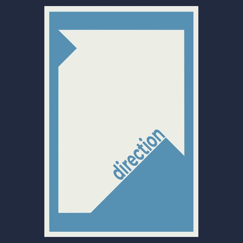 Direction Poster Blau – Modern Minimal