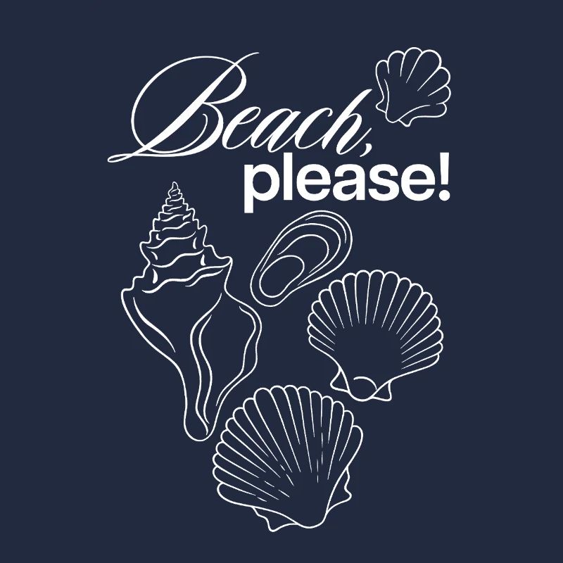 Illustration de coquillage côtier Beach Please