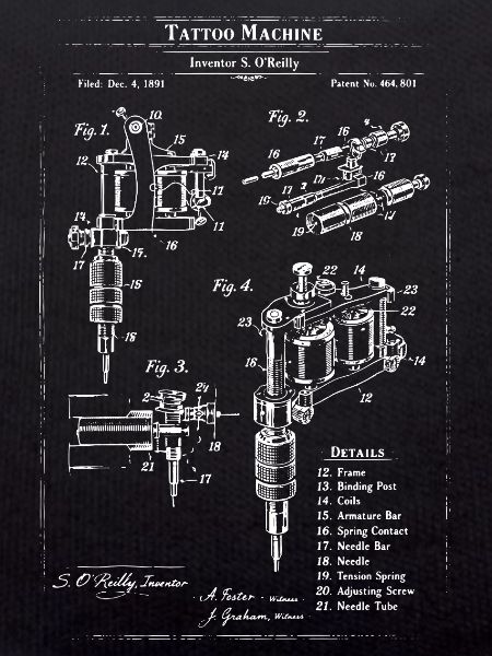 Tattoo Machine blueprint design