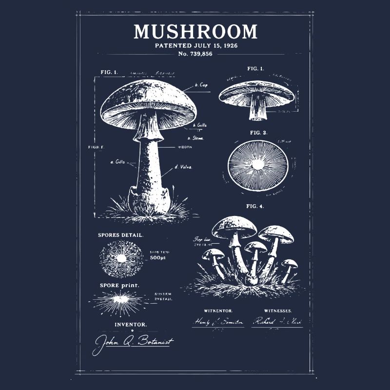 Art botanique de plans champignons