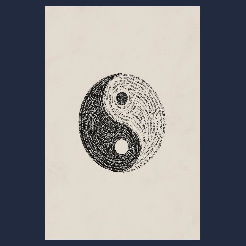 Typography Yin Yang: Textured Balance
