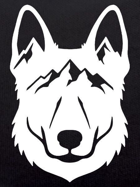 Mountain Wolf Line Art