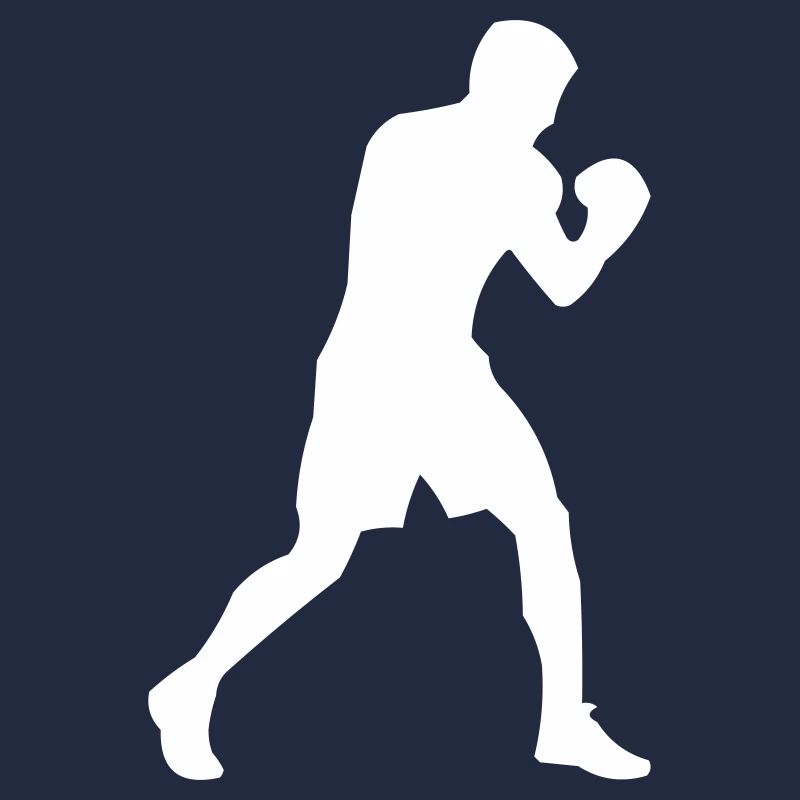 Boxer silhouette in motion
