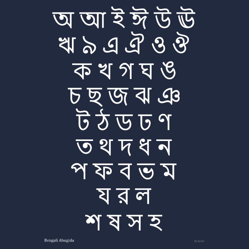 Abugida bengali (blanc)