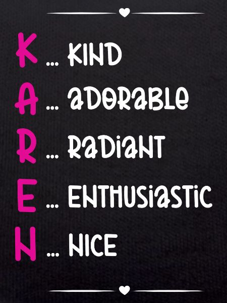 Karen-Name Geschenk