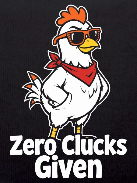 Zero Clucks Given – Funny Chicken