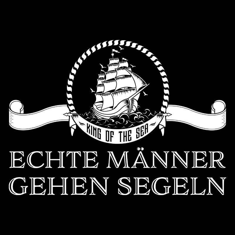 Echte Männer gehen Segeln Geschenk Boot Meer