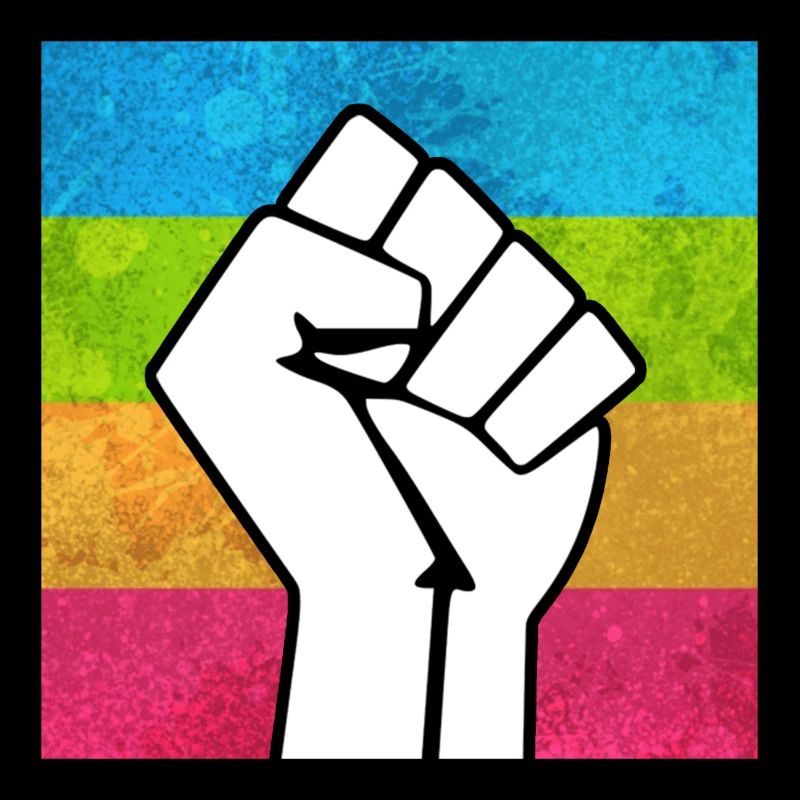 Panromantischer Pride Faust Aufkleber