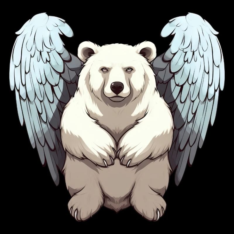 Eisbär-Engel - Charmantes Tierdesign