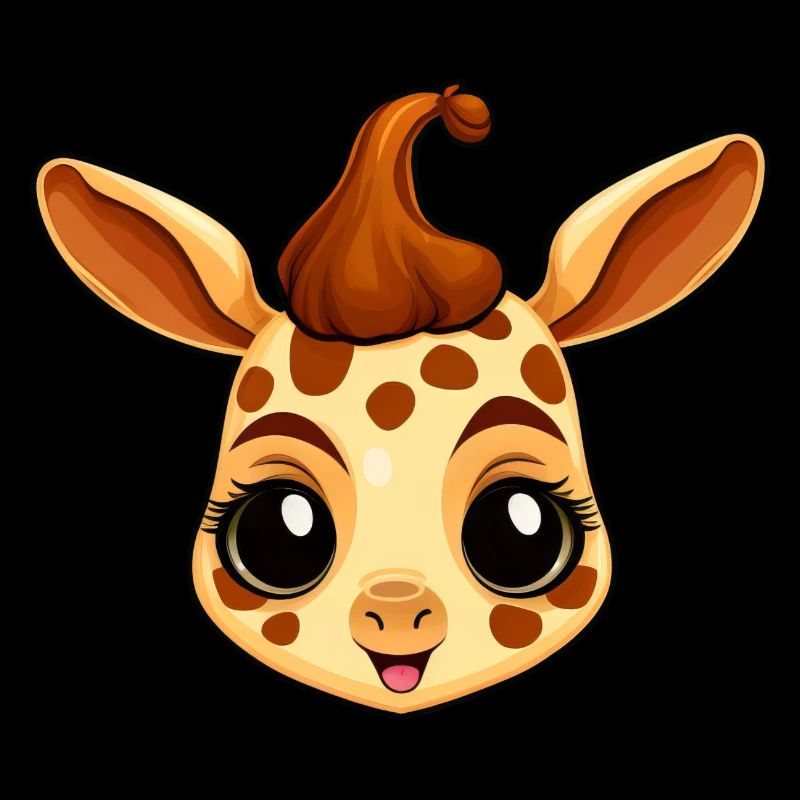 Kawaii Giraffe: Süßer Kopfblick