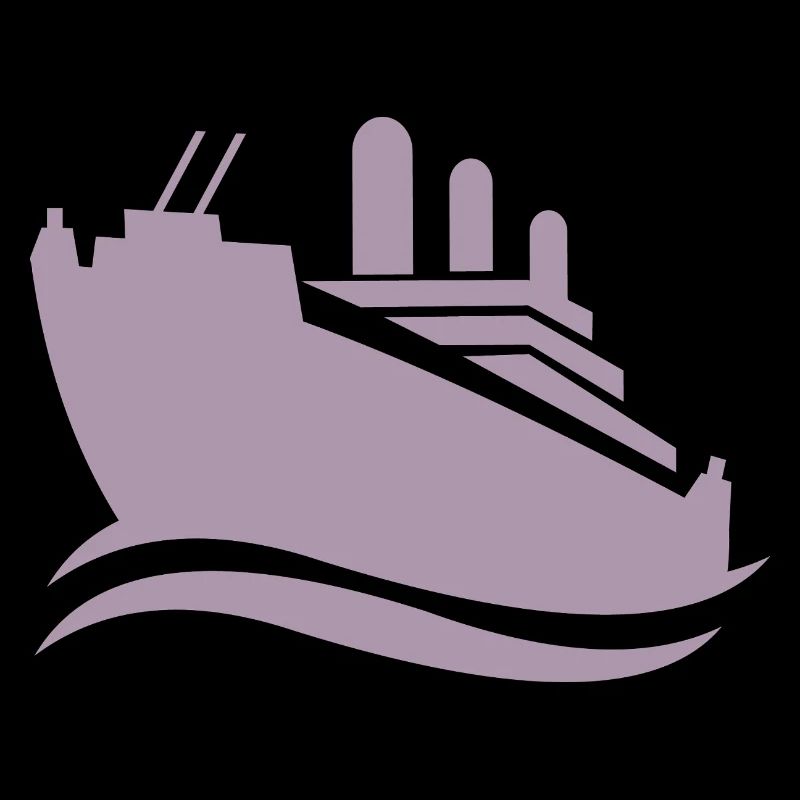 Silhouette de bateau de croisière mer minimaliste