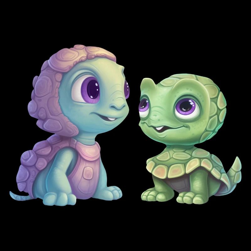 Fusion de tortues extraterrestres vertes