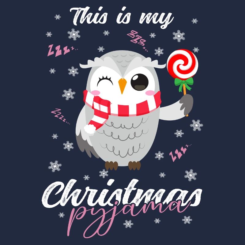 Eule Pyjama Weihnachten Schlafen