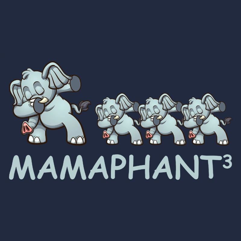 Schwanger werdene Mutter Drillinge Elefant