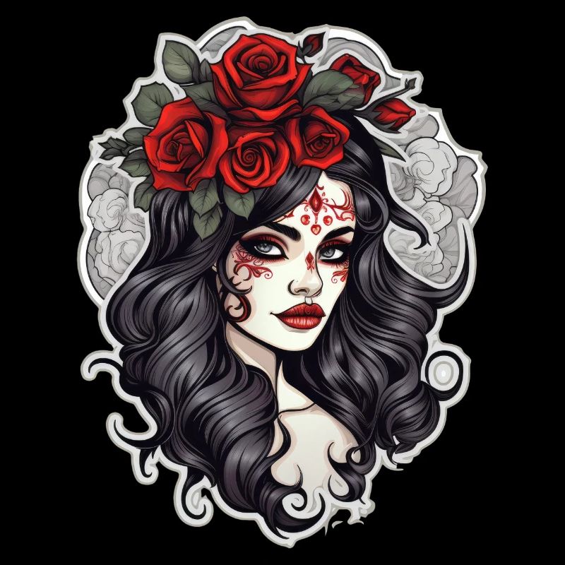 Gothic Rosenkönigin Illustration