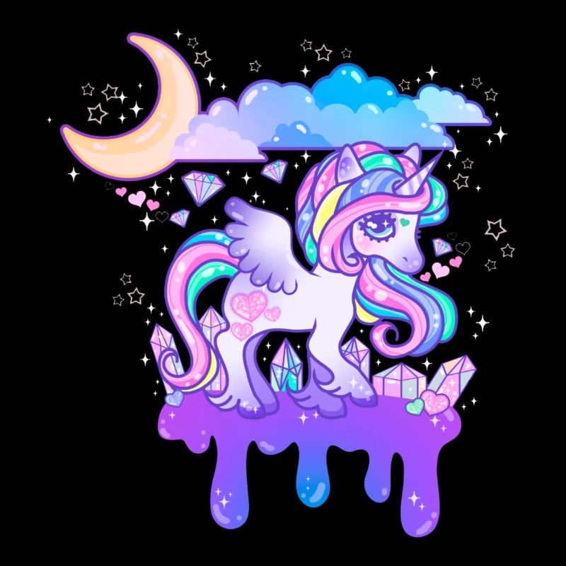 Licorne parmi les diamants