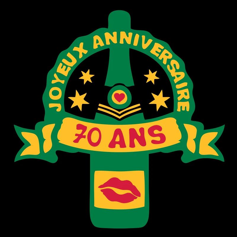 70 ans anniversaire bouteille