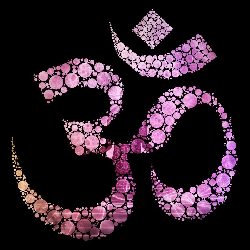 OM Meditation Buddhism pink