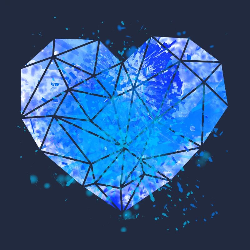 Herz Explosion (blau)