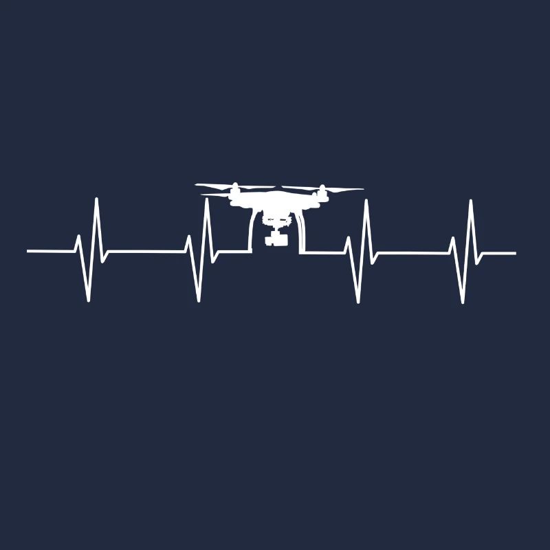 Drone Drohne Pilot Herzschlag Freizeit Geschenk